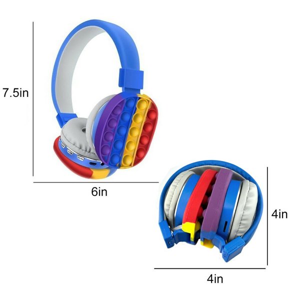 Pop It Headphones For Kids Toy Fidget Wireless Headphones - Picture 6 of 6